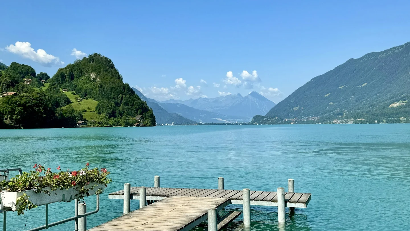 Wooden landing stage at Iseltwald